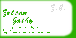 zoltan gathy business card